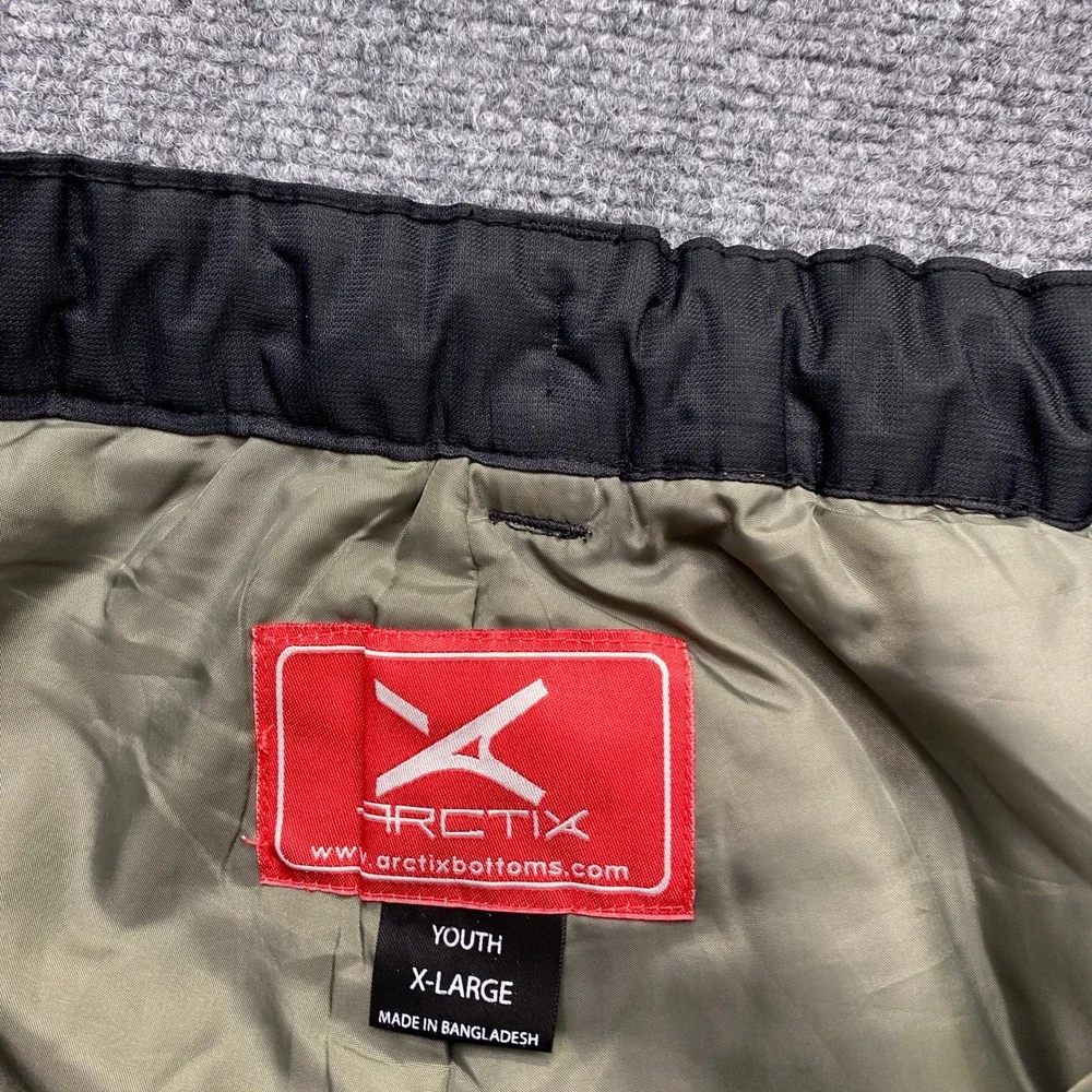 Arctix Youth XL Black Insulated Snow Cargo Pants Style 1540 Ski Snowboard